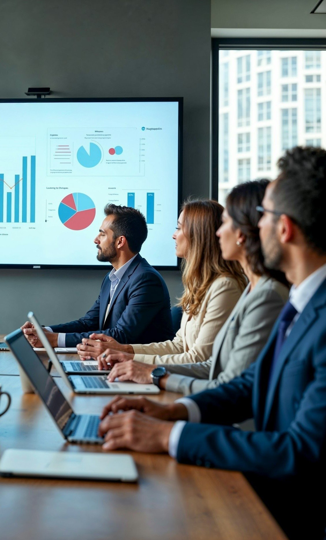 Business Meeting in Modern Conference Room