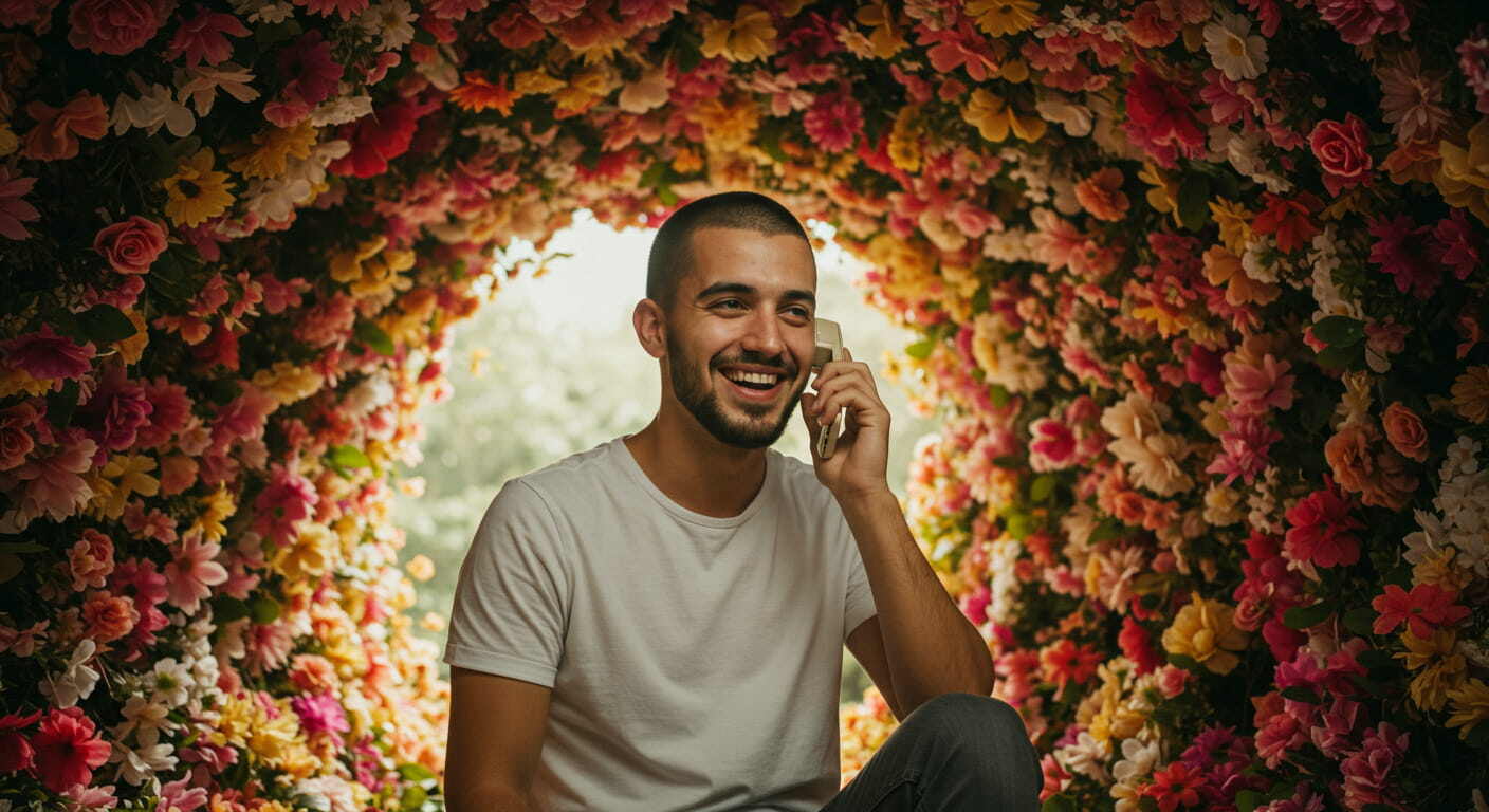 phone customer smiling voice-min